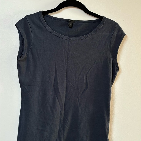 J Crew | Two (2) basic tees , green + blue, cap sleeves - Picture 4 of 4